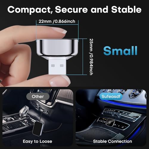 2025 Upgraded Wireless CarPlay Adapter,Effortlessly Convert Wired to Wireless CarPlay,Suitable for cars with carplay,Compatible with iPhone iOS 10+ & Android Auto,Mini&Stable Car Play Wireless Adapter