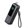 Anker Laptop Power Bank, 25,000mAh Portable Charger with Triple 100W USB-C Ports, Built-in Retractable Cables, Flight-Approved for Travel, iPhone 17/16 Series, Samsung, and More