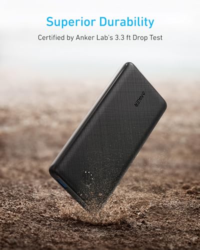 Anker Power Bank, Compact Portable Charger (PowerCore 10K) 10,000mAh Battery Pack with PowerIQ Charging Technology and USB-C for iPhone 17, iPad, Samsung Galaxy, Pixel, and More