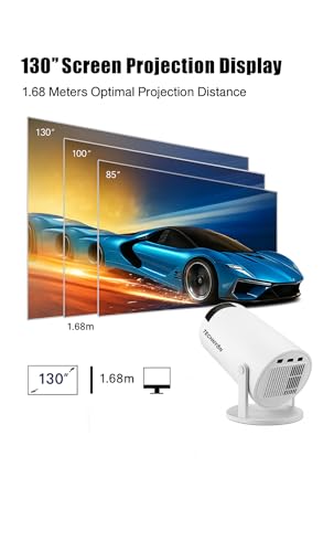 HY300 PRO+ 2026 | 1080P Full HD WiFi Projector with Android 11.0 – 12000 Lumens Portable Home Theater & Outdoor Movie Projector | Screen Mirroring for iOS/Android | Gaming & HDMI Compatible