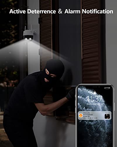 Imou 2K Outdoor Security Camera with AI Human/Vehicle Detecion, 360° PTZ WiFi Outdoor Camera Home IP CCTV with 30m Color Night Vision, Auto Motion Tracking, 2-way Audio, IP66, Siren Spotlight