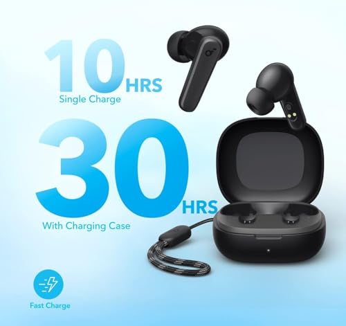 soundcore by Anker P20i True Wireless Earbuds, 10mm Drivers with Big Bass, Bluetooth 5.3, 30H Long Playtime, IPX5 Water-Resistant, 2 Mics for AI Clear Calls, 22 Preset EQs, Customization via App