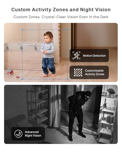 Tapo C210 2K 3MP Pan/Tilt Indoor Camera House Security Camera, WiFi Camera, No Monthly Fee, AI Detection, Dog Puppy Camera, Baby Camera Monitor, 360° View, Night Vision, Works with Alexa & Google