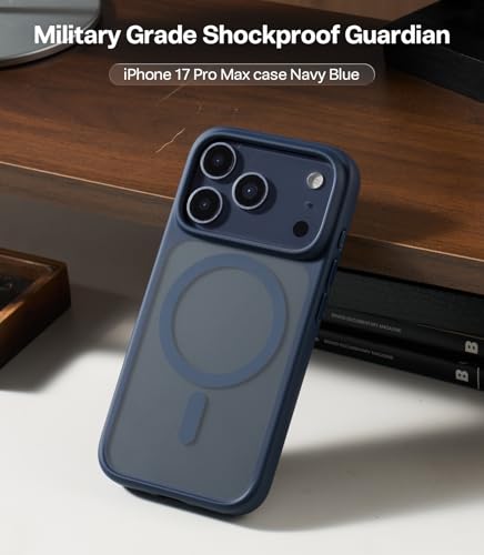 TORRAS for iPhone 17 Pro Max Case with MagSafe, 12FT Military Grade Shockproof, Durable & Sturdy & Velvety Touch, Magnetic Protective case for iphone 17 pro max cover, Blue